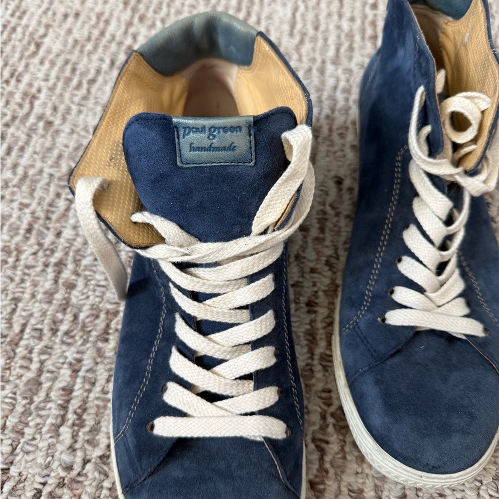 Paul Green Blue High-Top Sneakers